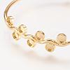 Brass Cuff Bangle BJEW-P168-B17-2