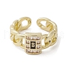 Brass with Cubic Zirconia Adjustable Rings RJEW-K257-61G-2