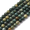 Natural Shoushan Jade Beads Strands G-L624-A01-6mm-2
