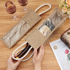 1-Sot Rectangle Linen Wine Storage Bags with Handle ABAG-WH0046-28A-3