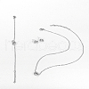 Modern Stainless Steel Two Intertwined Circles Bracelets & Earrings & Necklaces XH7079-2-1