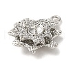 Rack Plating Brass Cubic Zirconia Pendants KK-M267-13P-2