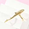 Brass Cuff Rings for Women RJEW-C122-01G-3