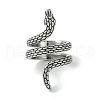Snake Alloy Wrap Open Cuff Rings RJEW-K275-77AS-2