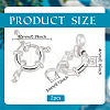   2Pcs 925 Sterling Silver Spring Ring Clasps FIND-PH0022-63S-2