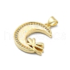 Brass Micro Pave Clear Cubic Zirconia Pendants KK-A221-18G-G-2