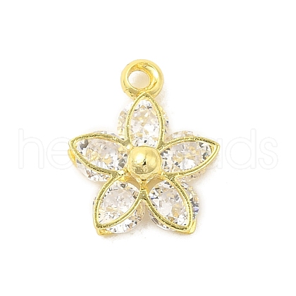 Real 18K Gold Plated Rack Plating Brass Micro Pave Cubic Zirconia Pendants Charms KK-S396-05A-1
