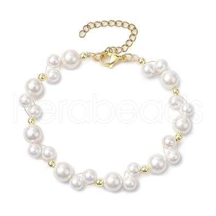 Mother's Day Jewellery Shell Pearl & Non-magnetic Synthetic Hematite Beaded Bracelets BJEW-JB11159-1