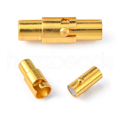 Brass Locking Tube Magnetic Clasps MC079-G-1