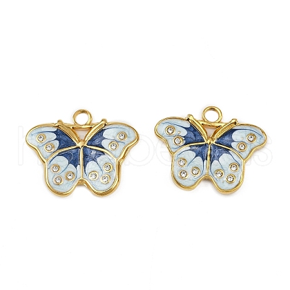 304 Stainless Steel Enamel Pendants STAS-L290-22G-1