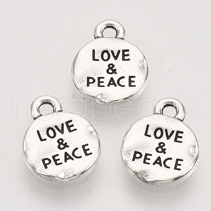 Tibetan Style Alloy Pendants X-TIBEP-T009-24AS-RS-1