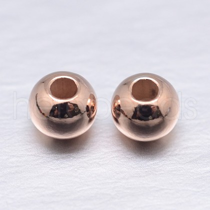Round 925 Sterling Silver Spacer Beads STER-M103-04-3.5mm-RG-1