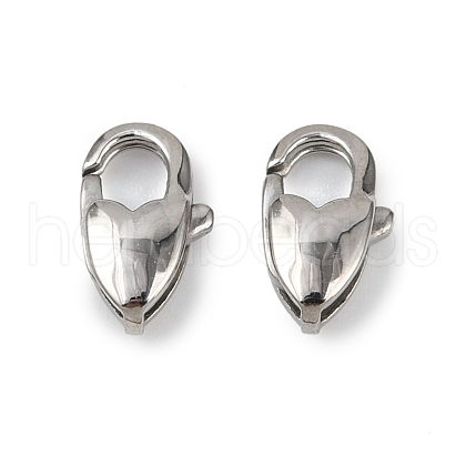 304 Stainless Steel Lobster Claw Clasps STAS-B089-01A-P-1