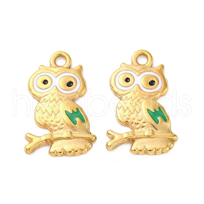 304 Stainless Steel Enamel Pendants STAS-B085-23G-1