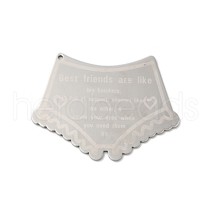Non-Tarnish 304 Stainless Steel Pendants STAS-D048-01P-01-1