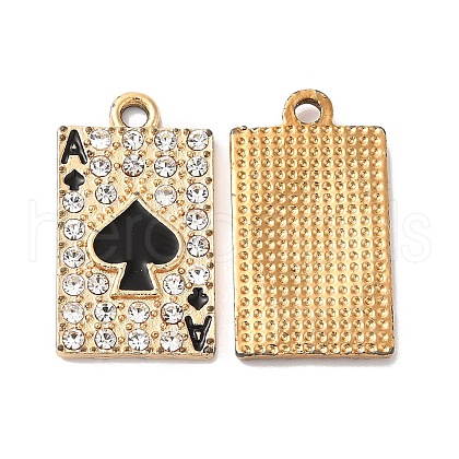 Rack Plating Alloy Crystal Rhinestone Pendants RB-L036-VF917-2-1