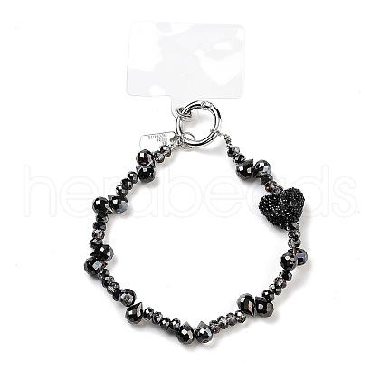 Glass & Iron Beads Mobile Straps AJEW-H153-03B-05-1