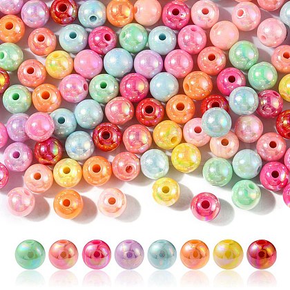 Opaque Acrylic Beads MACR-YW0002-18B-1