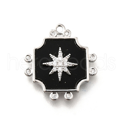 Brass Micro Pave Cubic Zirconia Pendants KK-M318-12P-1