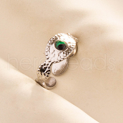 Geometric Stainless Steel Open Cuff Ring NB0684-3-1