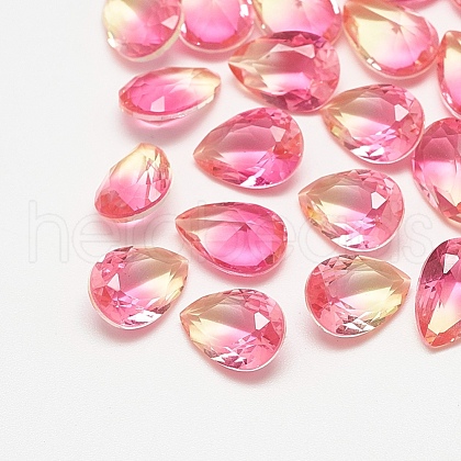 Pointed Back Glass Rhinestone Cabochons RGLA-T081-7x10-007TO-1