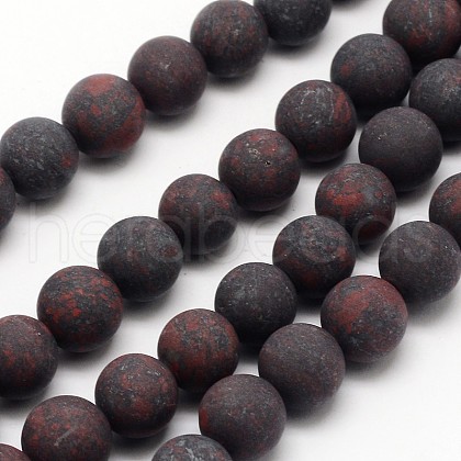 Natural Brecciated Jasper Beads Strands X-G-D690-6mm-1