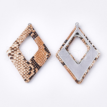 Imitation Leather Big Pendants WOVE-S118-13E-1
