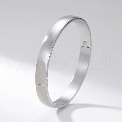 Stainless Steel Blank Hinged Bangles for Women Men MZ0607-1-1