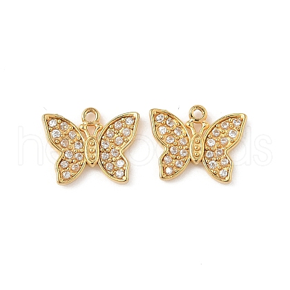 304 Stainless Steel Rhinestone Pendants STAS-U057-01G-02-1