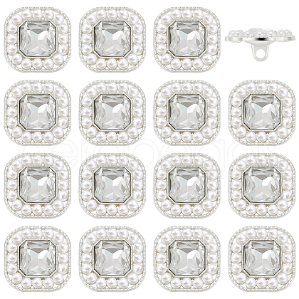 Fingerinspire 16Pcs 1-Hole Alloy Shank Buttons BUTT-FG0001-30-1