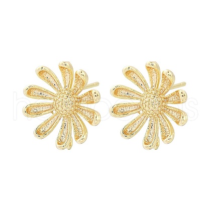 Brass Stud Earring Findings KK-Z099-05G-01-1