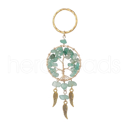 Woven Net/Web with Wing Pendant Keychain KEYC-JKC00481-03-1