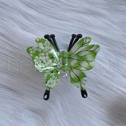 Butterfly Plastic Claw Hair Clips PW-WGED7BC-01-1