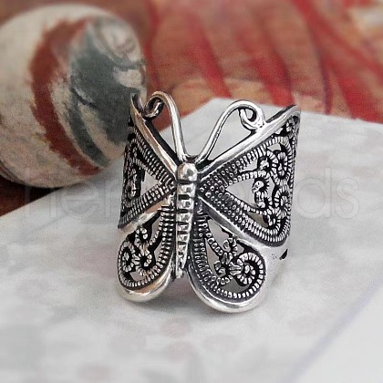 Retro Alloy Adjustable Finger Rings for Women FS-WG84129-02-1