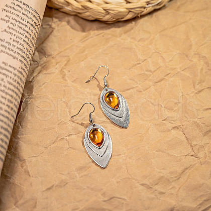 Horse Eye Bohemian Style Zinc Alloy Dangle Earrings FS-WG9CCFB-06-1