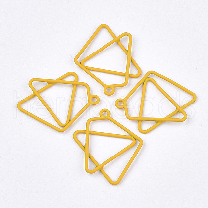 Spray Painted Alloy Pendants PALLOY-T067-18D-1