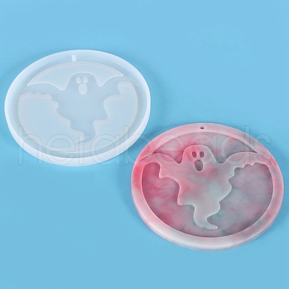 DIY Ghost Pendant Silicone Statue Molds DIY-E049-02-1