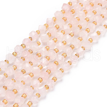 Natural Rose Quartz Beads Strands G-P463-44-1