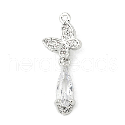 Brass Micro Pave Cubic Zirconia Pendants KK-M326-04P-1