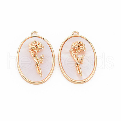 Brass Birth Floral Pendants KK-S364-288-1