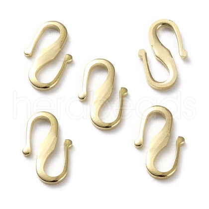 Brass S Hook Clasps KK-L205-04G-1