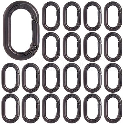 SOFPLATE 18Pcs Alloy Spring Gate Rings FIND-SP0001-43-1