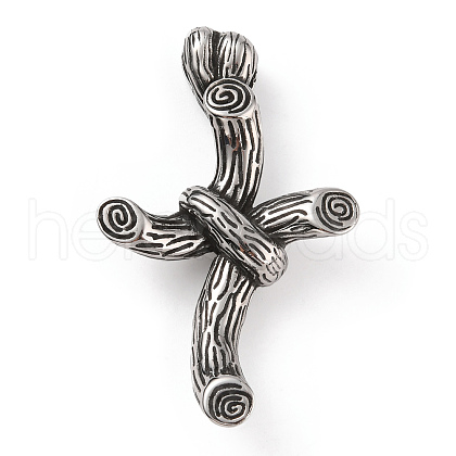 304 Stainless Steel Big Pendants STAS-A083-16AS-1