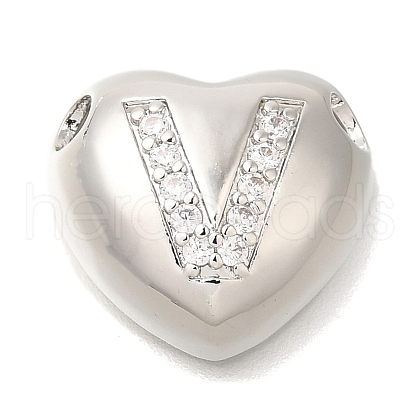 Rack Plating Brass Micro Pave Cubic Zirconia Pendants KK-I722-04P-V-1