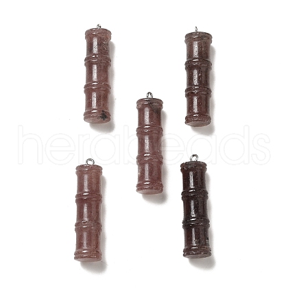 Natural Strawberry Quartz Pendants G-I340-A25-1