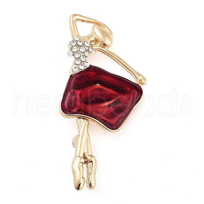 Zinc Alloy Crystal Rhinestone Brooches JEWB-I031-08B-1