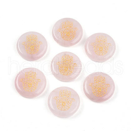 Natural Rose Quartz Cabochons G-N345-06G-1