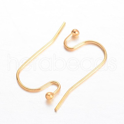 Brass Earring Hooks KK-F371-24G-1