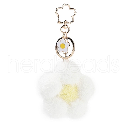 Flower Plush Pendant Keychain KEYC-F039-08-1