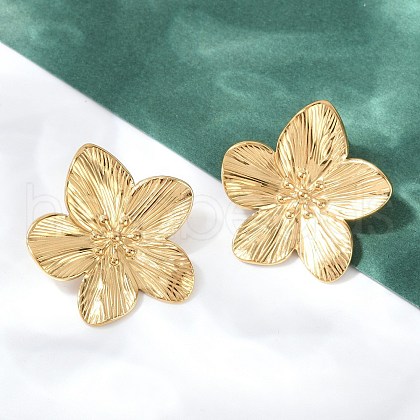 Non-Tarnish 304 Stainless Steel Stud Earrings X-STAS-L024-004G-02-1